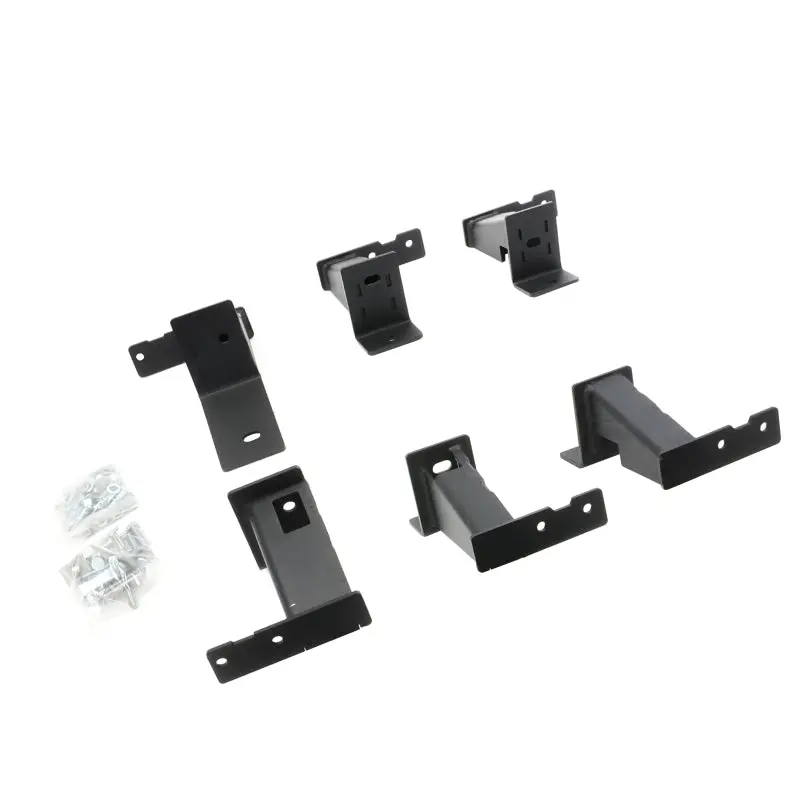 Go Rhino Dominator Xtreme Frame Slider Brackets – Black Textured Finish For 2016–2023 Toyota Tacoma Double Cab 1