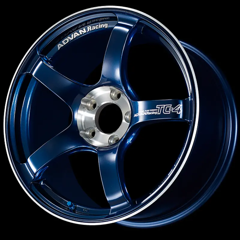 Advan Tc-4 Se 16X6.5 / +45 Offset / 4-100 / 63Mm Bore / Racing Indigo Blue & Diamond Cut 1
